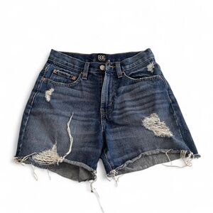 BDG Distressed Jean Shorts - Dark Blue